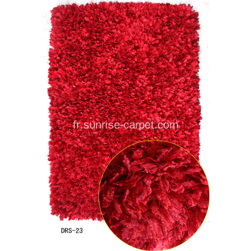 Tapis Shaggy soie polyester élastique plume